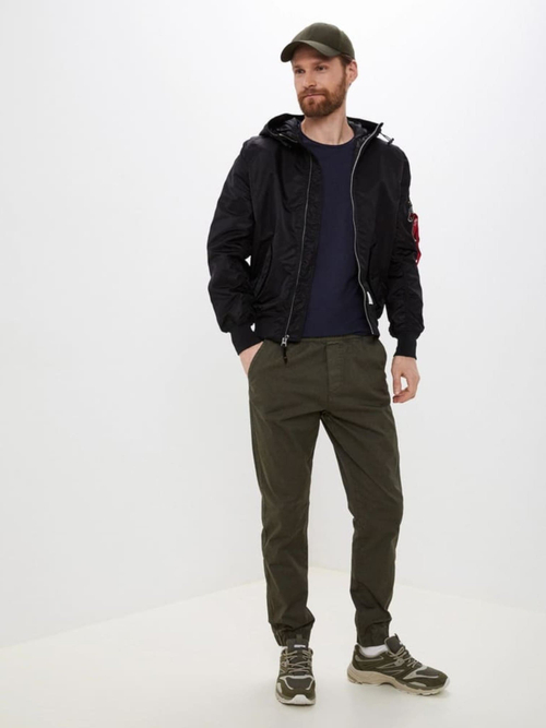 Куртка Бомбер Alpha Ind L-2B Hooded GEN II (черная - black)