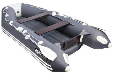 Лодка ПВХ АКВА 3400 НДНД Графит/светло-серый