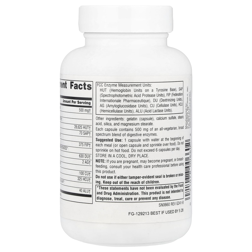 Source Naturals, Daily Essential Enzymes®, 500 мг, 120 капсул