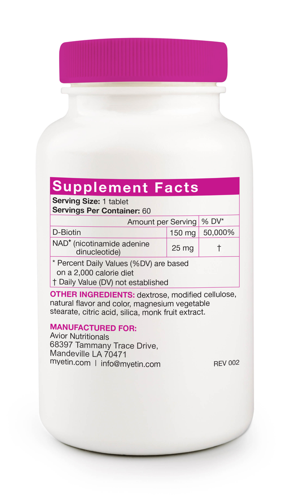 Avior Nutritionals - Myetin 60 tablets