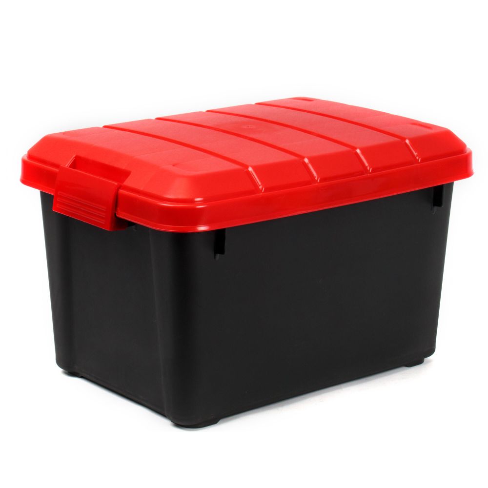 Ящик многофункц. особопрочный СЛЕДОПЫТ Expedition Box, 30 л, 500х360х320 мм, цв. черный/красный/3/