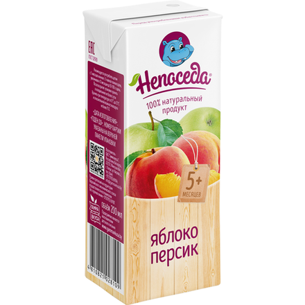 Сок натуральный Непосада яблоко-персик 0,2 л