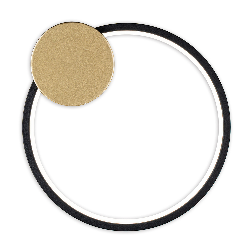 Настенный  светодиодный светильник 15Вт, 1040Лм, 4500К, Ra>80,  металл/силикон, черный