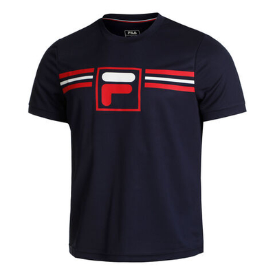 Мужское теннисное поло Fila Oscar T-Shirt Men - Dark Blue, Multicoloured
