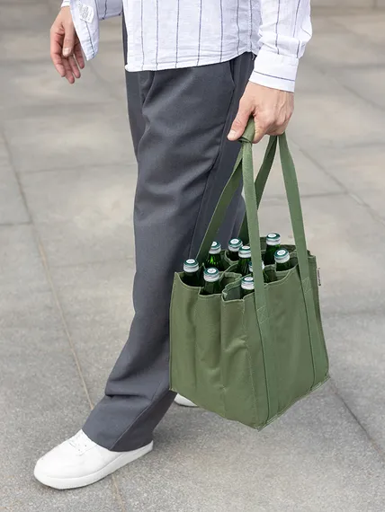 Сумка для бутылок smart picnic, темно-зеленая