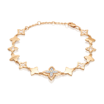 Браслет из красного золота с фианитами