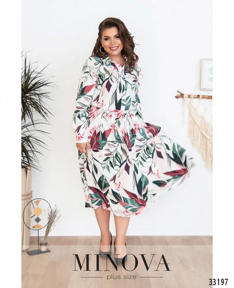 Платье 3120Б-молочный Minova