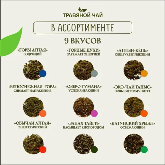 Подарочный набор из 9ти видов чая