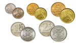 Набор из 5 регулярных монет РФ 1999 года. СПМД (1 коп. 10коп. 50 коп. 1 руб. 2 руб.)