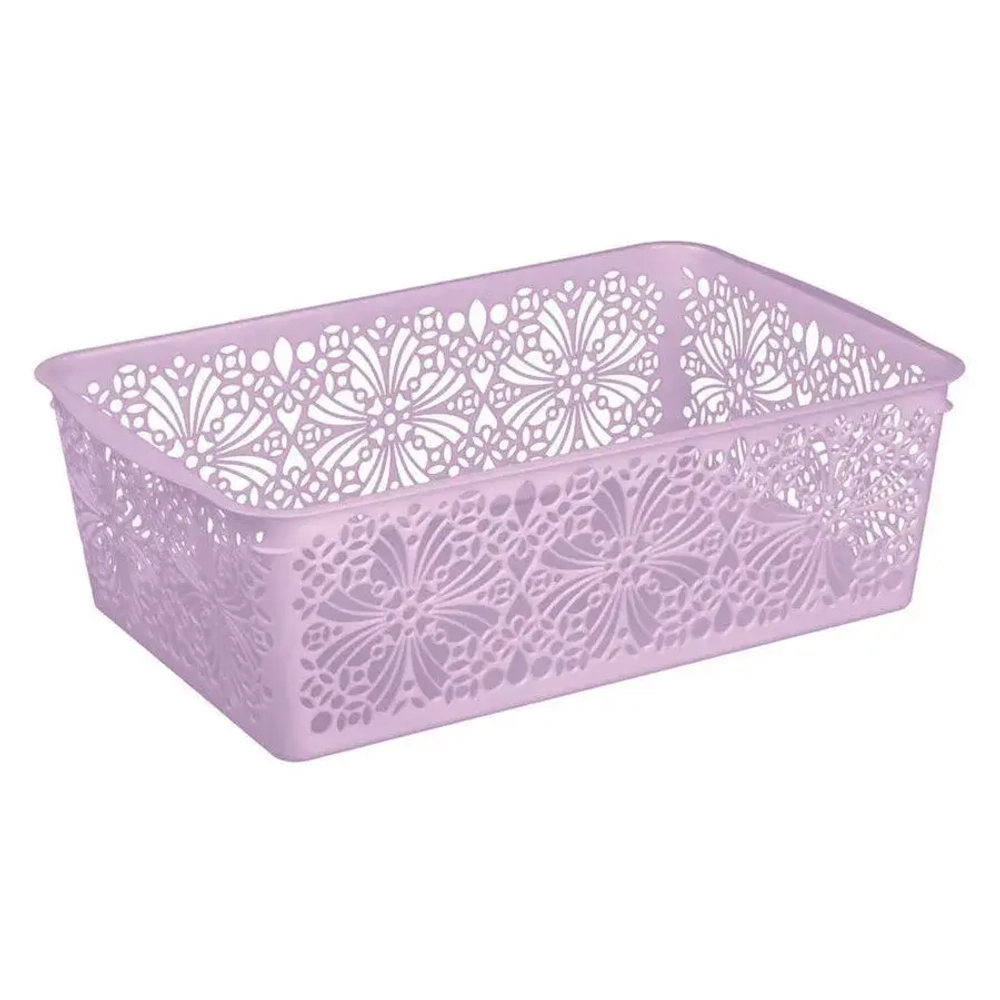 КОРЗИНКА УНИВЕРСАЛЬНАЯ FLORAL 300Х195Х95 ММ (Микс 10) Бежевый и зеленый флэк