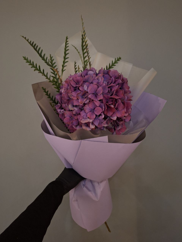 Букет-комплимент из фиолетовой гортензии Букет-комплимент из фиолетовой гортензии