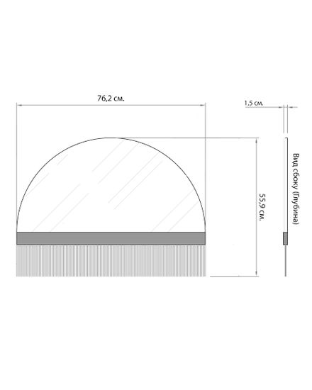 Декоративное зеркало “Арья” с серой бахрамой
