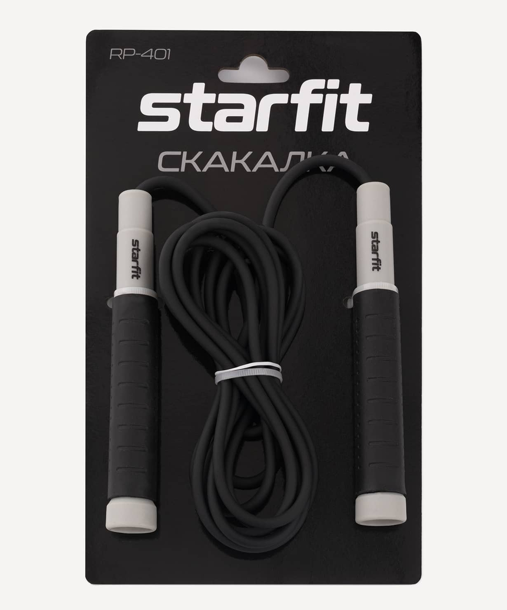 Скакалка RP-401, c силиконовыми ручками, 3 м, черный