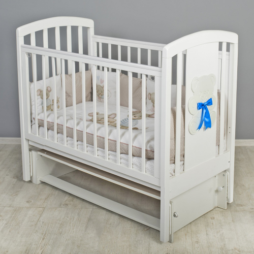 Кроватка Hugge Incanto на универсальном маятнике, цвет белый