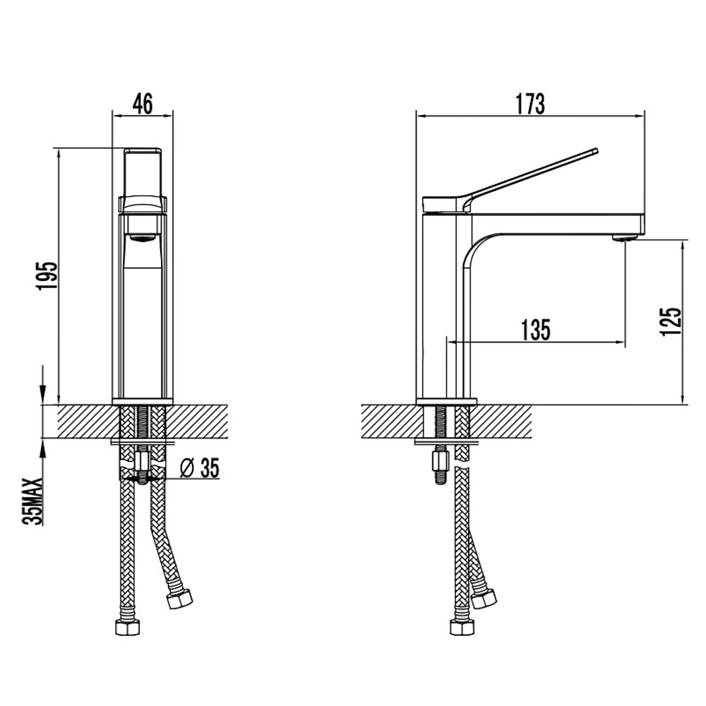 Смеситель для раковины ABILITY AZ-VQR168331C    179934