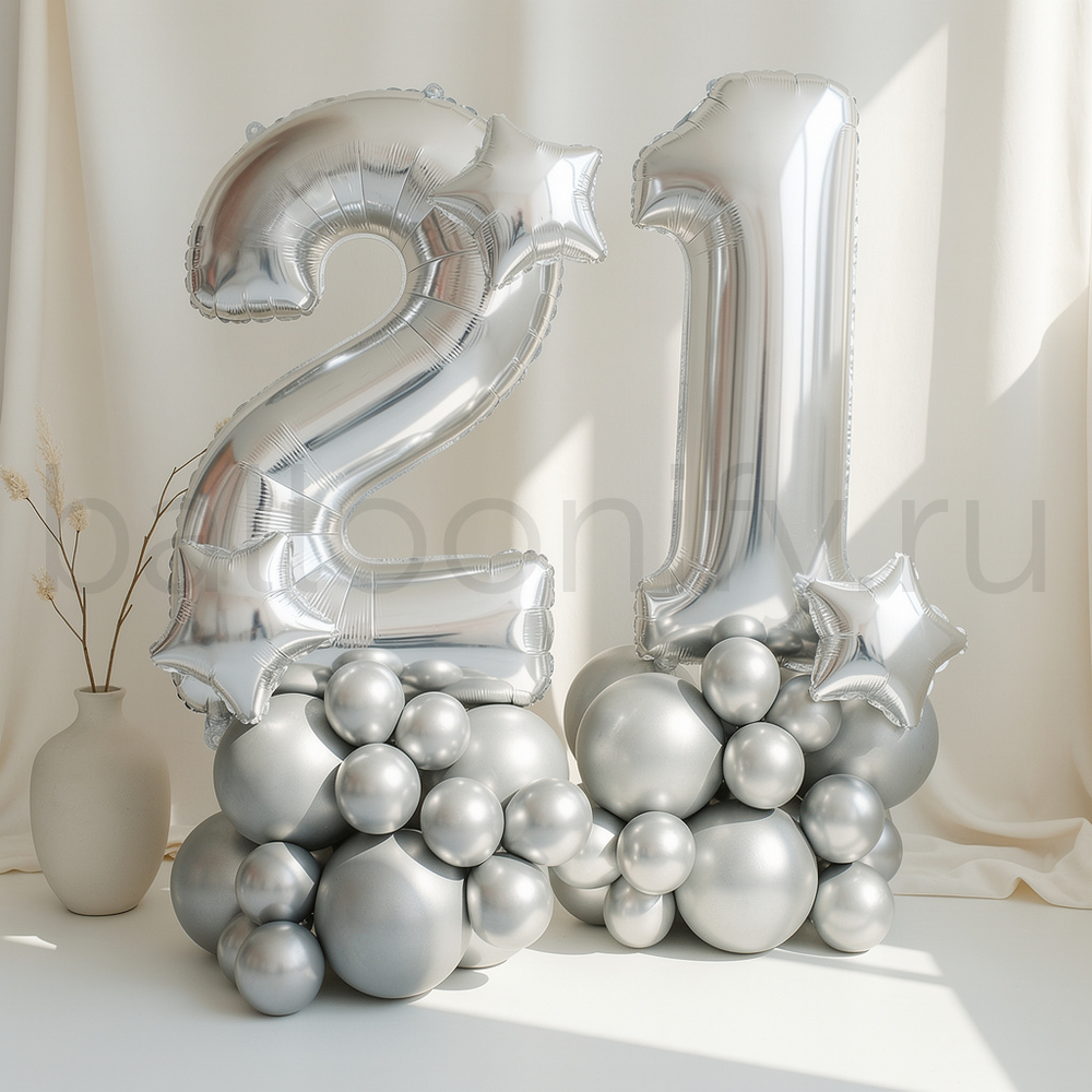 Стойка "Серебро с цифрой"