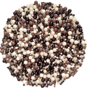 Шарики шоколадный кранч бело-коричневые МИКС размеров 100 гр