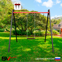 Уличные качели Sv Sport Maxi УК151В1 (2.4м/Деревянные/Подвесы на втулке 1к)