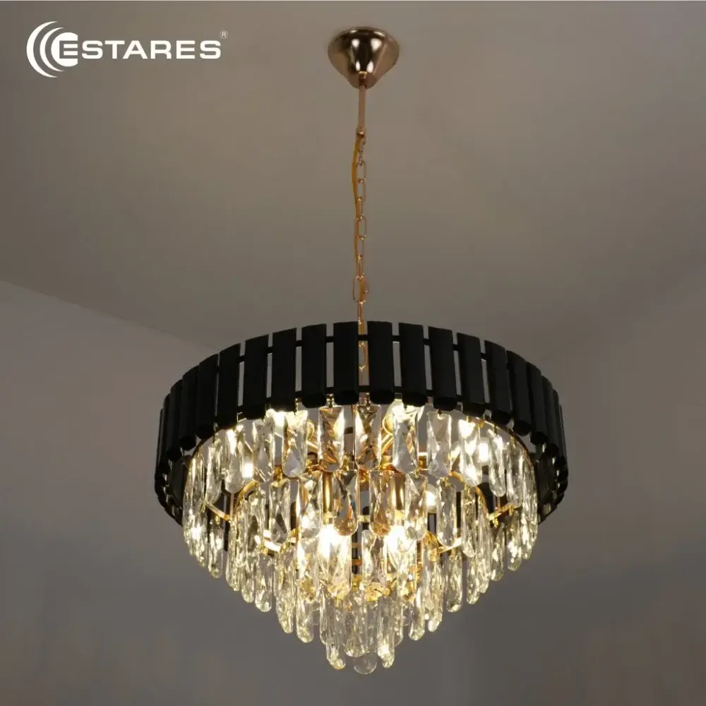 Люстра SANDRA 8хЕ14-480х905-BKGD/CRYSTAL-220-IP20