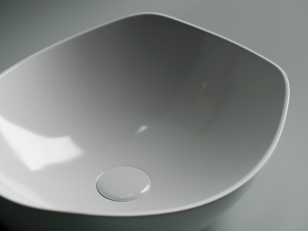 Умывальник чаша накладная овальная Element 420x385x145мм