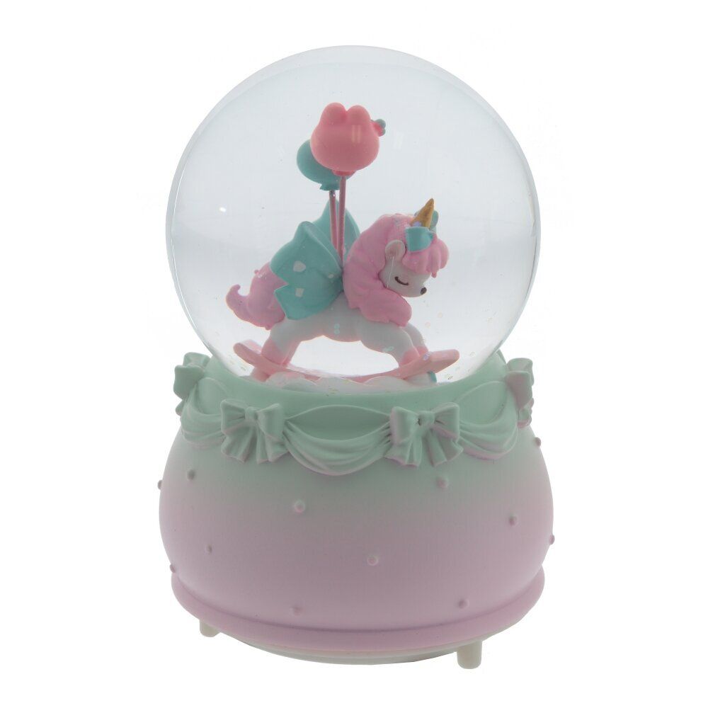 GAEM Фигурка декоративная "Лошадка" в стекл шаре (муз, подсвет, 2xAAA н/п), D8 см, L9 W9 H13 см