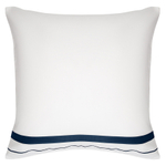 Набор из двух наволочек из сатина белого цвета с темно-синим кантом из коллекции essential, 70х70 см