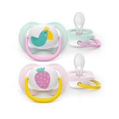 Əmzik\  Ultra air soother,  0-6m, deco girl, 2-pack