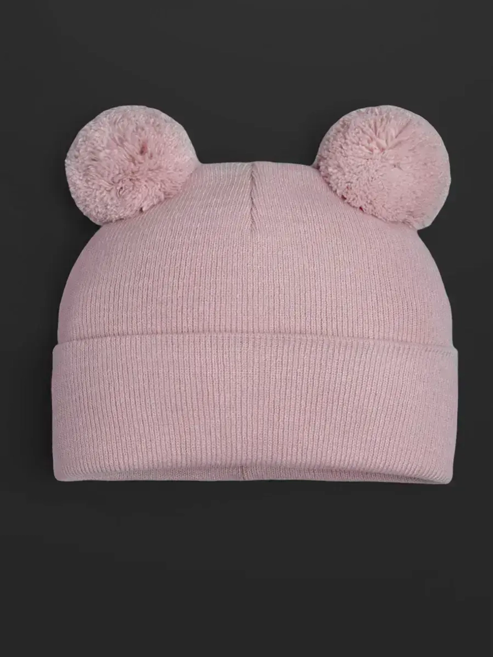 Шапка для девочки осенняя с помпоном