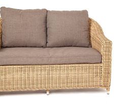 "Кон Панна" диван из искусственного ротанга двухместный, цвет соломенный