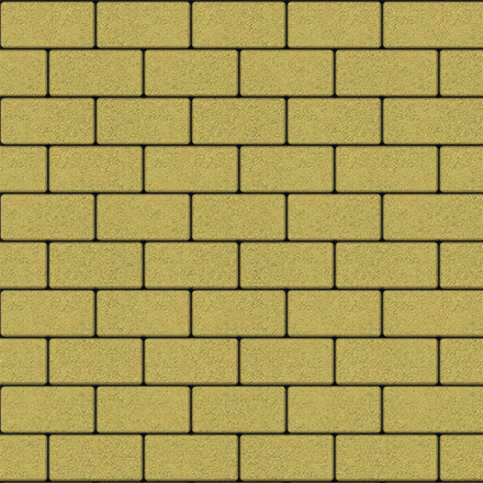 Тротуарная плитка ПРЯМОУГОЛЬНИК 200x100 мм - Стандарт Желтый