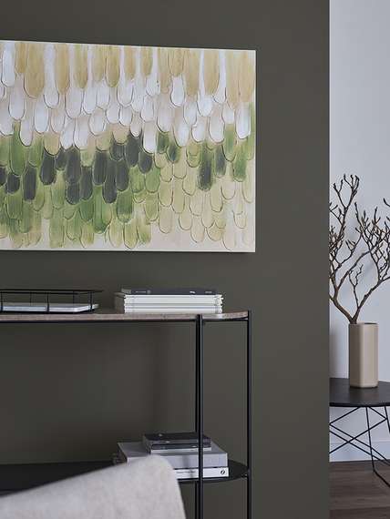 Панно декоративное с ручной росписью by feel, 140х70 см, хаки