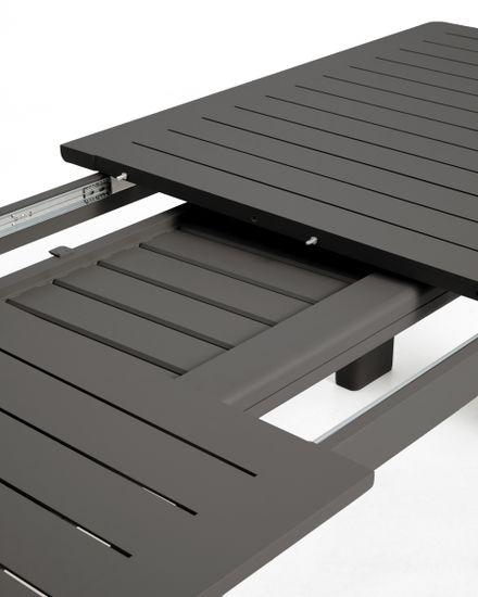 Раздвижной уличный стол Livorno из графитового алюминия, 233(350) x 100 см