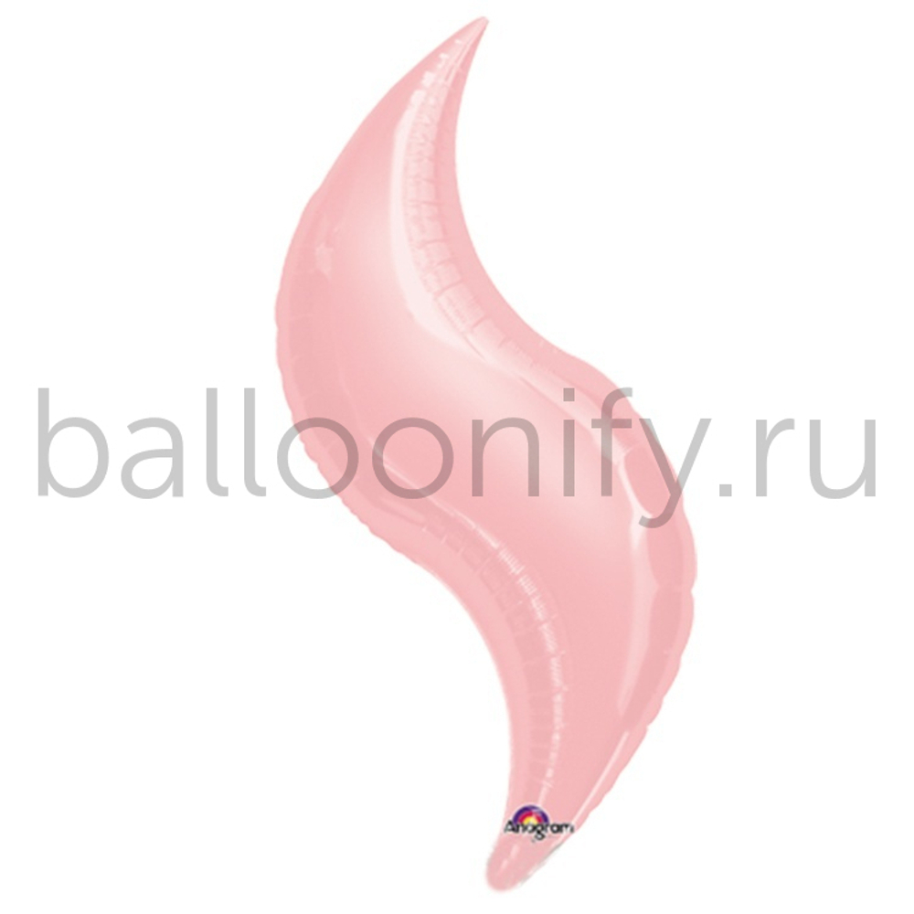 Фольгированная фигура, Зигзаг 10"/25CM W X 28"/71CM H Пастель Pink