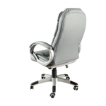 Вращающееся офисное кресло 4154 из серой экокожи