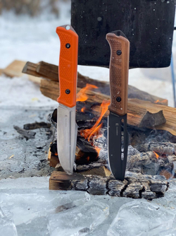 Туристический нож Baikal D2 StoneWash Kydex, G10 Orange