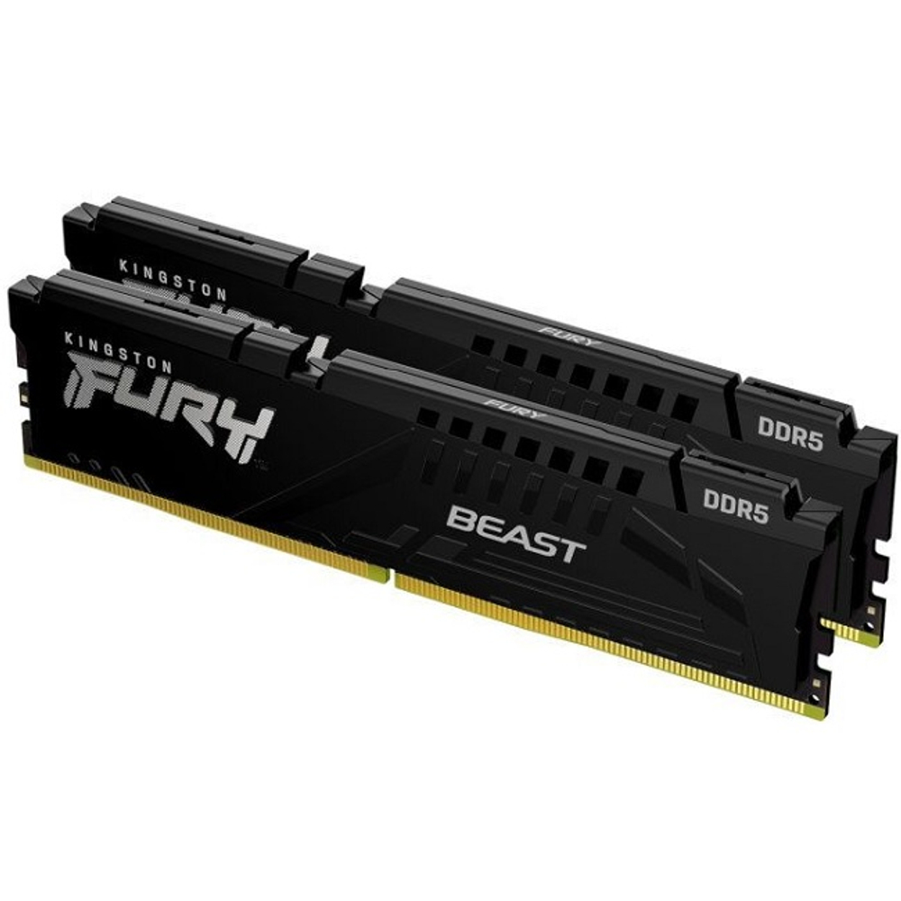 Модуль памяти DIMM DDR5 16Gb, 6000Mhz, 2x8Gb, Kingston Fury Beast (KF560C36BBEK2-16)