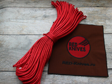 Паракорд 550 красный (7 жил) RZ Manufacturer PC007 - 1 метр