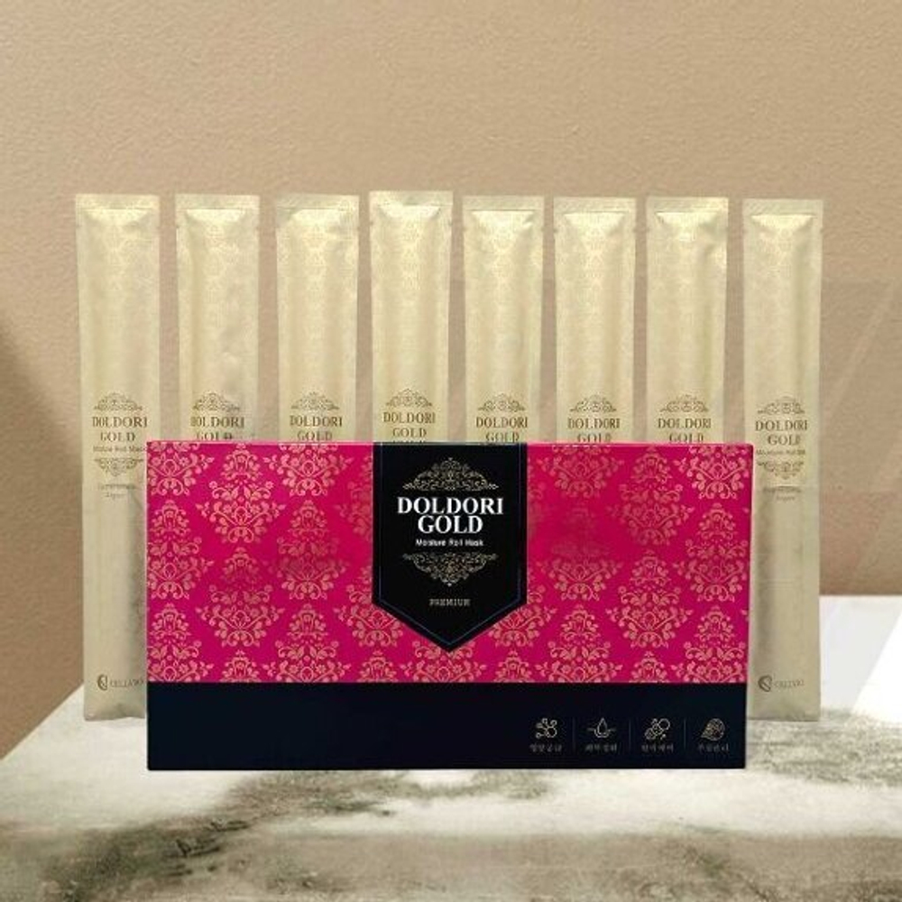 Тканевая маска-ролл с золотом CELLVIO Doldori Premium Gold Moisture Roll Mask