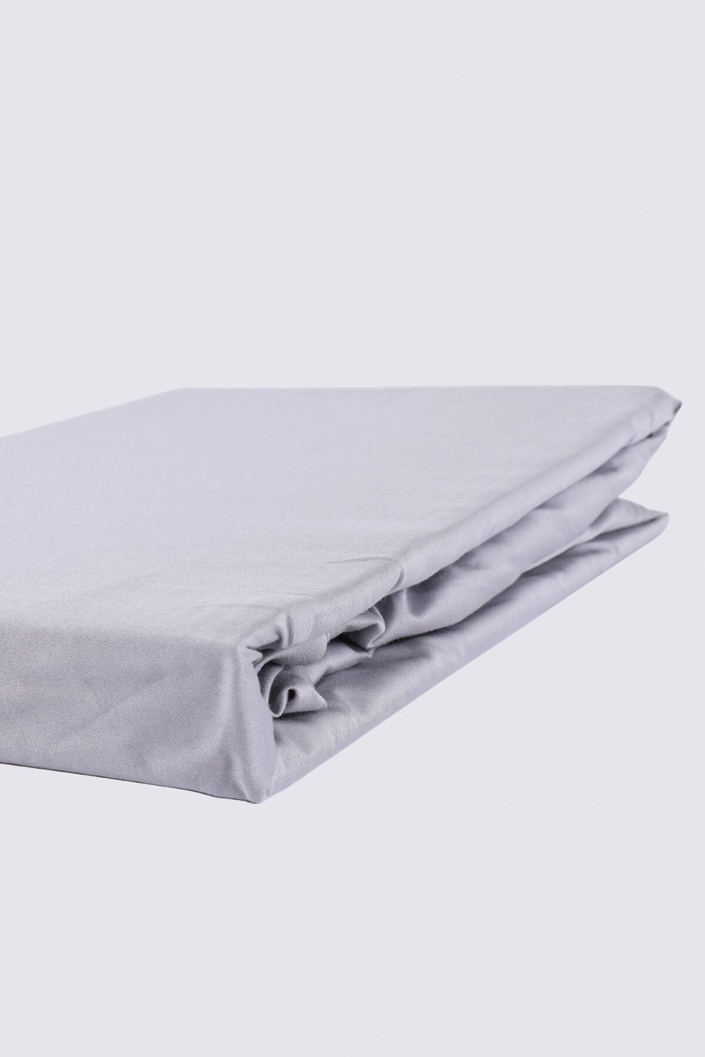 Сатиновая простынь на резинке EcoCotton 120х200 | серая