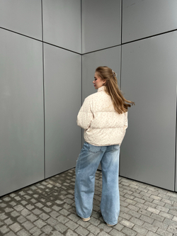 Пуховик Floral розовый