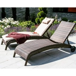 Лежак-шезлонг из искусственного ротанга МОНАКО