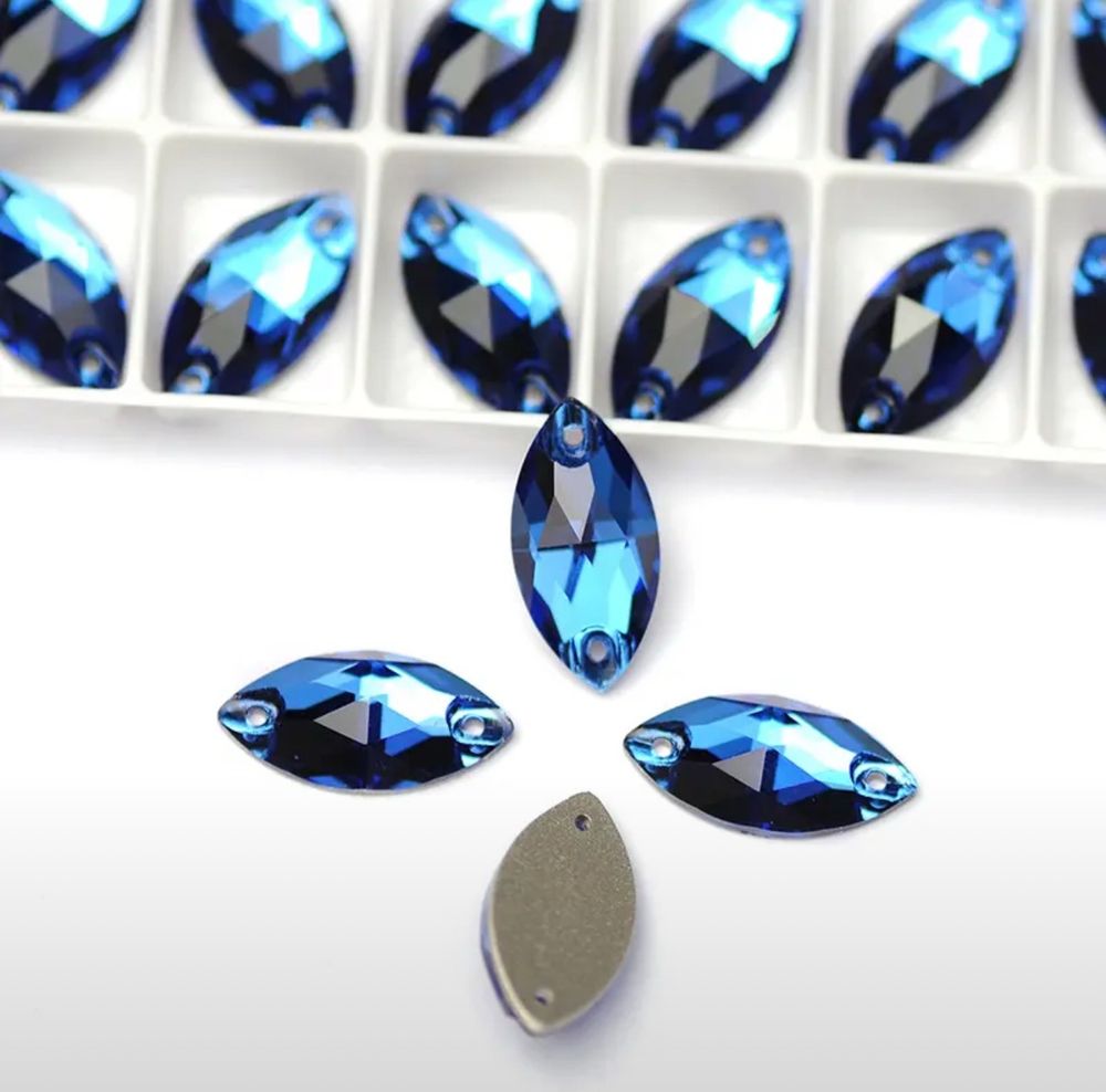 Стразы CR Sapphire SS16 синие холодной фиксации