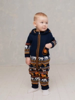 Вязаный комбинезон для новорожденных и малышей на молнии