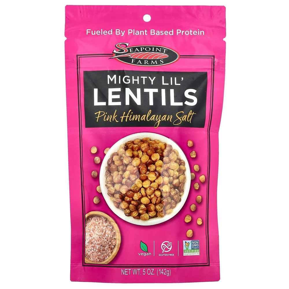 Seapoint Farms, Mighty Lil' Lentils, розовая гималайская соль, 142 г (5 унций)