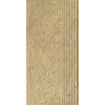 Paradyz Eremite Beige - Ступень простая структурная с насечками 300x600