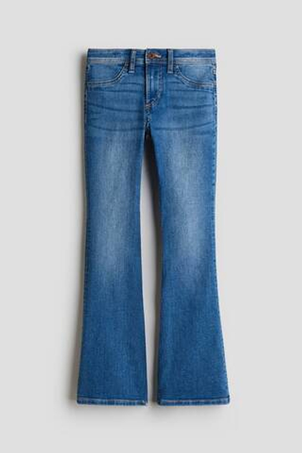 H&M Джинсы Flared Leg с заниженной талией, синий