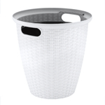 Кашпо InGreen Rattan D 328мм 20л с внутренним горшком 11 л, белоснежный жасмин