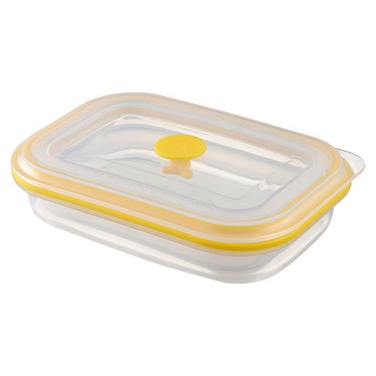 Контейнер для переноски и хранения силиконовый складной Silikobox, 600 мл, желтый
