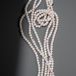 Бусины из раковины розовой королевской ракушки, куб 4,3мм, микроогранка