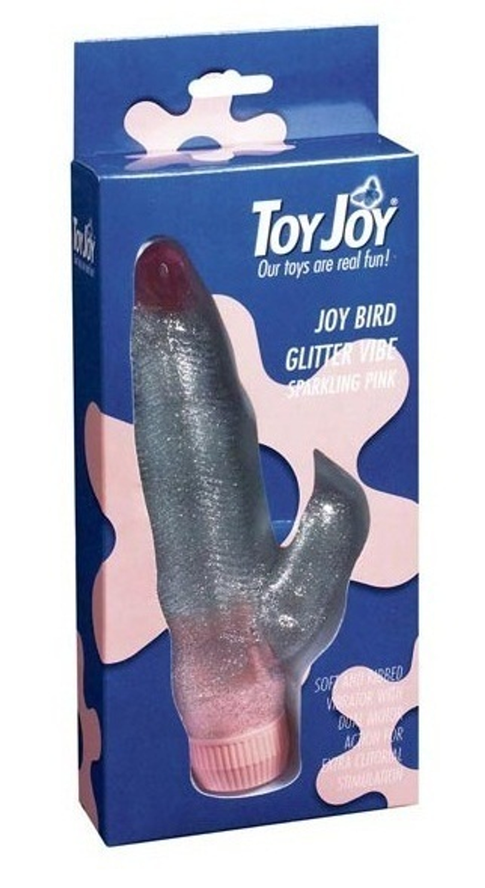 Блестящий гелевый вибратор с клиторальным стимулятором